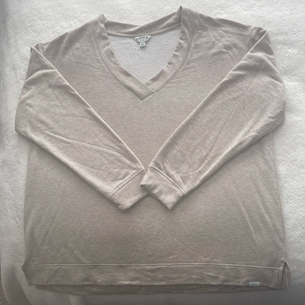 Orvis brand tunic top. Size xl. Oatmeal color